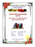 Bài toán cực trị hình học trong không gian
