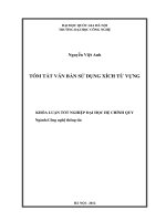 TÓM TẮT VĂN BẢN SỬ DỤNG XÍCH TỪ VỰNG