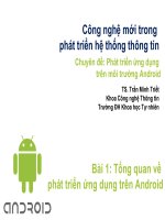 Tổng quan về phát triển ứng dụng trên android