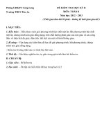 Đề thi HK2 môn toán 8 năm 2012-2013