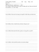 ĐỀ THI CÁC MÔN LỚP 5 CUỐI KÌ 2