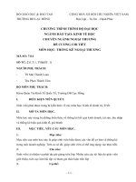 CHƯƠNG TRÌNH TRÌNH ĐỘ ĐẠI HỌC NGÀNH ĐÀO TẠO: KINH TẾ HỌC CHUYÊN NGÀNH NGOẠI THƯƠNG ĐỀ CƯƠNG CHI TIẾT  MÔN HỌC: THỐNG KÊ NGOẠI THƯƠNG