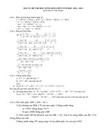 Bài giải đề thi học sinh giỏi toán 8 cấp huyện năm học 2012 - 2013