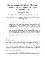 đời sống của đồng bào dân tộc êđê trên địa bàn tỉnh đăk lăk – những phân tích và so sánh xã hội học