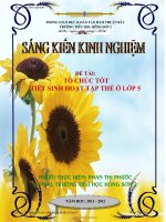 SKKN tổ chức tốt tiết sinh hoạt tập thể