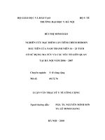 Nghiên cứu đặc điểm lần chích heroin đầu tiên của nam thanh niên 16-15 tuổi có sử dụng ma túy và yếu tố liên quan  tại Hà Nội năm 2006-2007