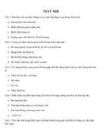 Bộ câu hỏi TEST NỘI trong Y học