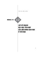 lập kế hoạch dạy học tích hợp các nội dung giáo dục ở tiểu học