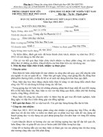 BẢN ĐÁNH GIÁ XẾP LOẠI GIÁO VIÊN