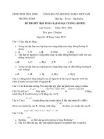 Đề thi học phần đại số đại cương