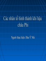 các nhân tố hình thành khí hậu châu Phi
