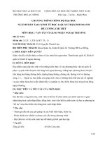 CHƯƠNG TRÌNH TRÌNH ĐỘ ĐẠI HỌC NGÀNH ĐÀO TẠO: KINH TẾ HỌC  QUẢN TRỊ KINH DOANH ĐỀ CƯƠNG CHI TIẾT MÔN HỌC: VẬN TẢI VÀ GIAO NHẬN NGOẠI THƯƠNG