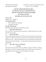 CHƯƠNG TRÌNH TRÌNH ĐỘ ĐẠI HỌC NGÀNH ĐÀO TẠO: QUẢN TRỊ KINH DOANH CHUYÊN NGÀNH QUẢN TRỊ DOANH NGHIỆP ĐỀ CƯƠNG CHI TIẾT MÔN HỌC: QUẢN TRỊ SẢN XUẤT