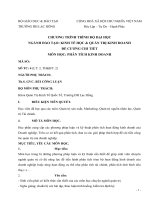 ĐỀ CƯƠNG CHI TIẾT  MÔN HỌC: PHÂN TÍCH KINH DOANH