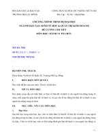 ĐỀ CƯƠNG CHI TIẾT  MÔN HỌC: HÀNH VI TỔ CHỨC