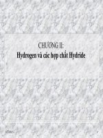 Hydrogen và các hợp chất hydride