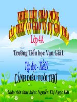 Tập đọc Tiết 29 Cánh diều tuổi thơ-Đài 4A