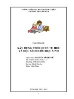 [Chuyên đề - SKKN] Xây dựng thói quen tự học và đọc sách cho học sinh