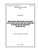 Nghiên cứu đặc điểm lâm sàng, cận lâm sàng và kết quả điều trị phẫu thuật ung thư đường mật có sỏi  đường mật kèm theo tại bệnh viện Hữu Nghị Việt Đức