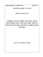 Nghiên cứu đặc điểm lâm sàng, chẩn đoán hình ảnh và kết quả điều trị gãy mỏm nha do chấn thương tại bệnh viện Việt Đức
