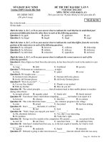 đề thi thử đại học môn tiếng anh(hay)