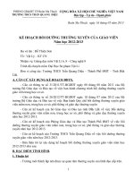 KẾ HOẠCH BỒI DƯỠNG THƯỜNG XUYÊN CỦA GIÁO VIÊN Năm học 2012-2013