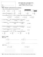 ĐỀ THI TOÁN HKII LỚP 4