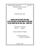 Nghiên cứu đặc điểm lâm sàng và kết quả điều trị tăng nhãn áp trên mắt có hội chứng nội mô giác mạc-mống mắt