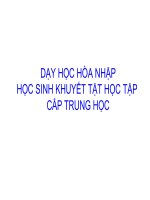 DẠY HỌC HÀO NHẬP HS KHUYẾT TẬT