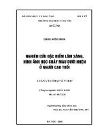 Nghiên cứu đặc điểm lâm sàng,  hình ảnh học chảy máu dưới nhện  ở người cao tuổi