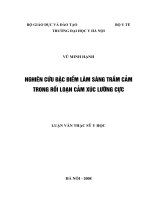 Nghiên cứu đặc điểm lâm sàng trầm cảm trong rối loạn cảm xúc lưỡng cực