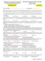 ĐỀ- ĐÁP ÁN THI THỬ LÝ LẦN 3 PHẠM VĂN ĐỒNG- HAY