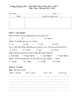 Đề KTCKII Môn Toán 5