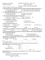 đề thi Hóa 8 + ma trân+đáp án