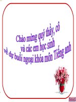 NGOẠI KHÓA HỘI VUI HỌC TẬP TIẾNG ANH 9