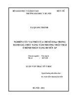 Nghiên cứu vai trò của chỉ số E-Em trong  đánh giá chức năng tâm trương thất trái ở bệnh nhân tăng huyết áp