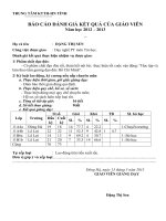 BAO CAO DANH GIA KET QUA CỦA GIAO VIEN 2013