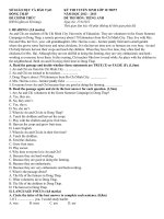 Tuyen sinh mon Tieng Anh - Dong Thap- 2012