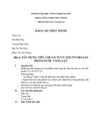 báo cáo thực hành cảm quan thực phẩm 2