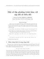 một số lớp phương trình hàm với cặp đối số biến đổi