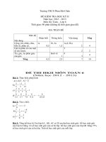 ĐỀ KIỂM TRA TOÁN HK II