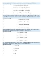 ĐỀ THI THỬ TỐT NGHIỆP MỚI NHẤT (TRÊN HỌC MÃI.VN)