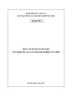 báo cáo đánh giá dự báo tác động dự án luật doanh nghiệp (sửa đổi)