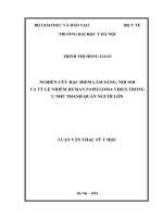 Nghiên cứu đặc điểm lâm sàng, nội soi  và tỷ lệ nhiễm Human papilloma virus trong  u nhú thanh quản người lớn