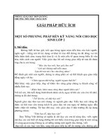 Một số phương pháp rèn kĩ năng nói cho học sinh lớp 2