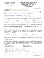 ĐỀ THI THỬ TRƯỜNG TĨNH GIA 1, THANH HÓA (KHÓ)