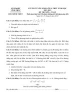 Đề thi và đáp án vào lớp 10 môn toán tỉnh vĩnh phúc năm 2013