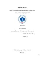 Dinh dưỡng cho đối tượng trẻ từ 3 – 6 tuổi