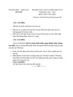 Đề khảo sát chất lượng học kỳ II