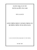 ANTEN THÔNG MINH và áp DỤNG TRONG các hệ THỐNG THÔNG TIN đa SÓNG MANG